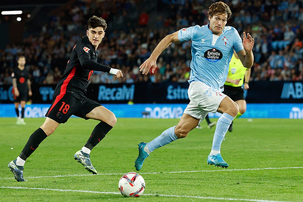 Spain La Liga soccer 2024-25 Barcelona vs Celta Vigo football gallery_Marcos Alonso