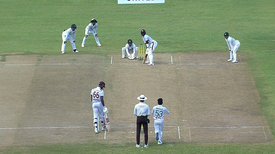 X/Windies Cricket : Action from the first Test between West Indies and Bangladesh in Antigua.