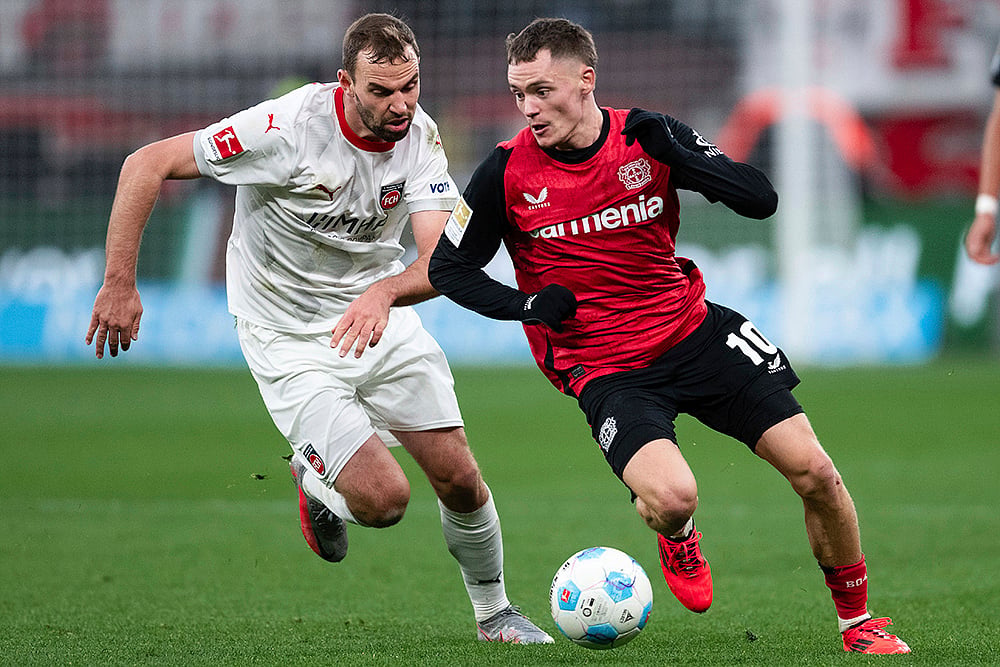German Bundesliga soccer Bayer 04 Leverkusen and FC Heidenheim 1846 football gallery_Florian Wirtz