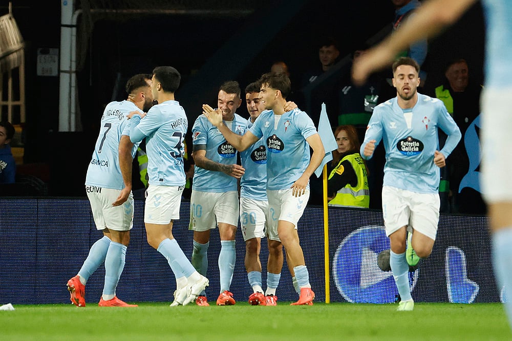 Spain La Liga soccer 2024-25 Barcelona vs Celta Vigo football gallery_Celtas Hugo Alvarez