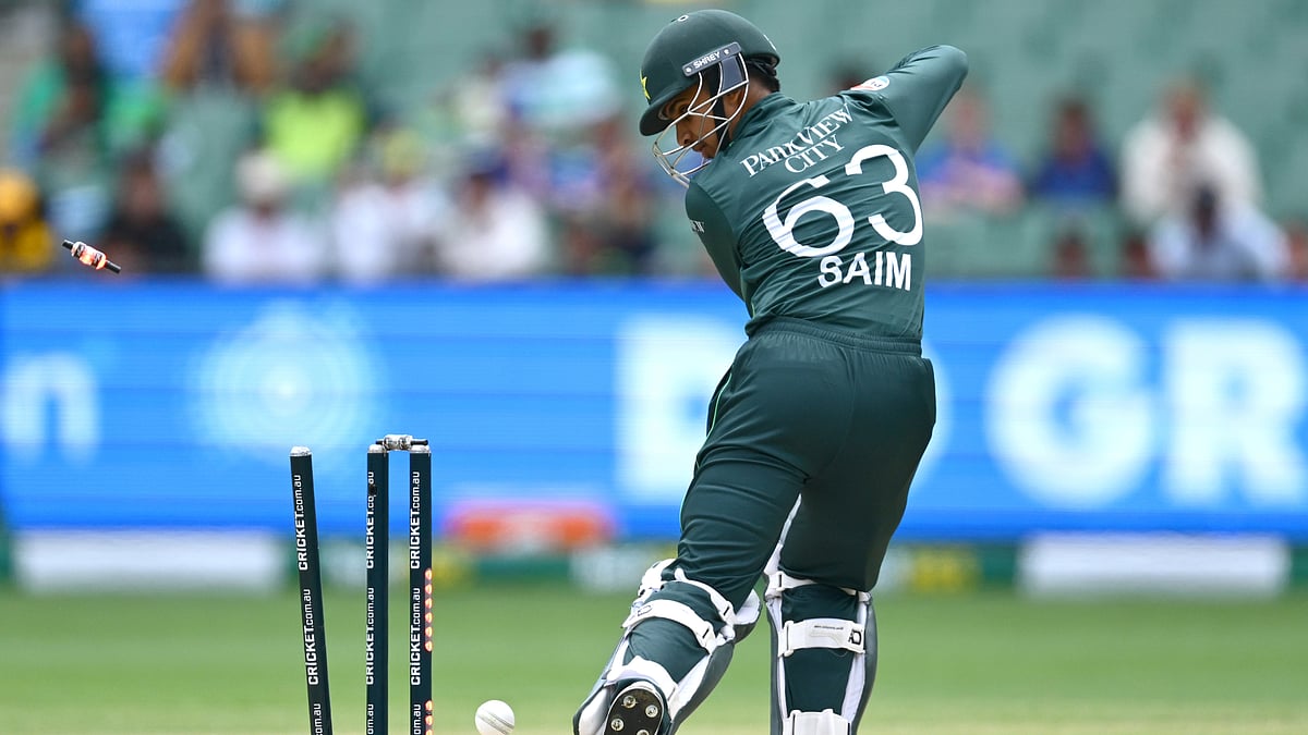 Saim Ayub hit a rapid ton for Pakistan.