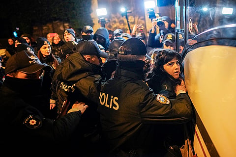 Protest in Istanbul, Turkey