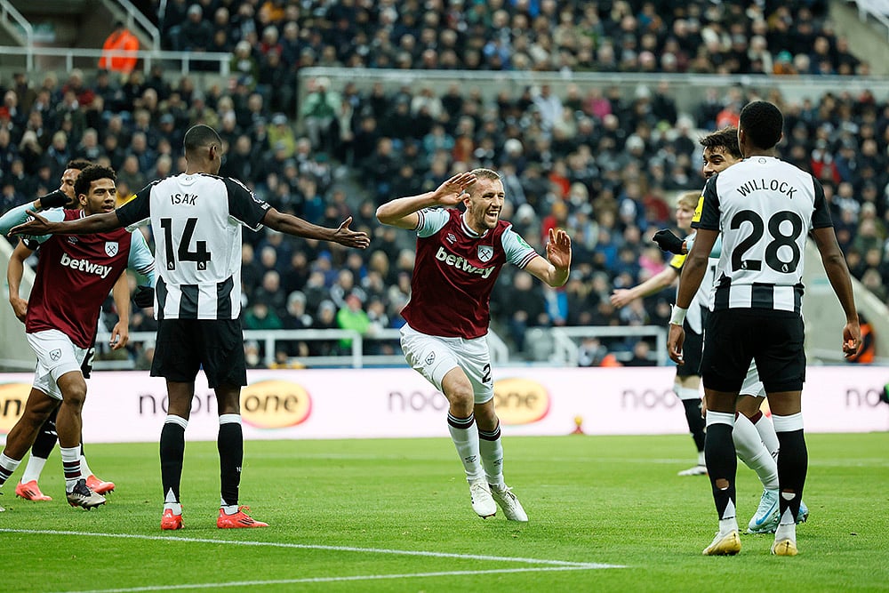 English Premier League soccer Newcastle United Vs West Ham football gallery_Tomas Soucek