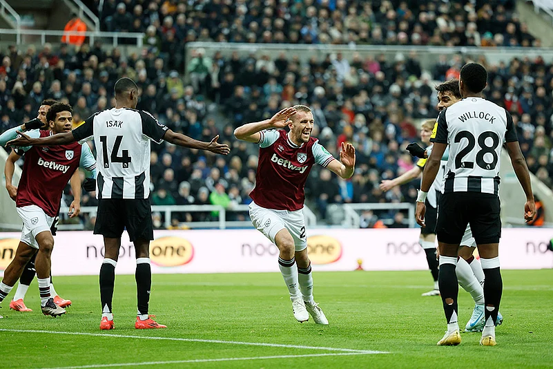 English Premier League soccer Newcastle United Vs West Ham football gallery_Tomas Soucek