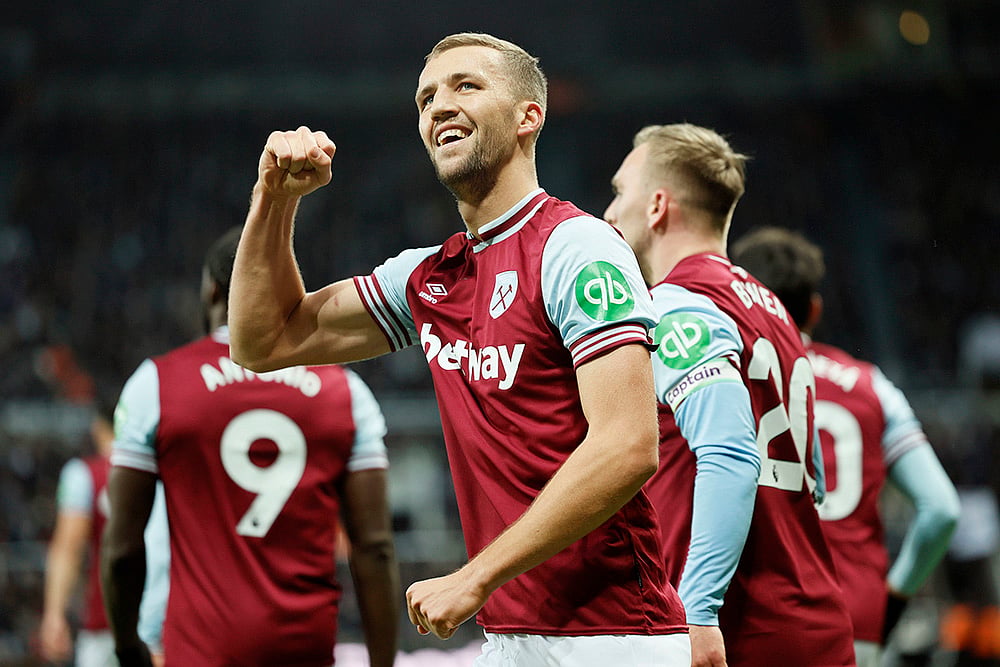English Premier League soccer Newcastle United Vs West Ham football gallery_ Tomas Soucek