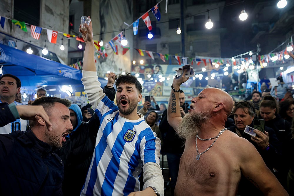 Napoli Fans Pay Tribute To Diego Maradona On His 4th Death anniversary In Naples in Italy gallery