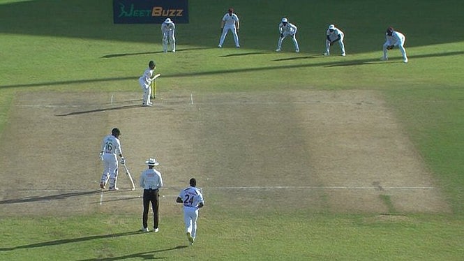 X/Windies Cricket : Action from the fourth day of the first Test between West Indies and Bangladesh in Antigua. 