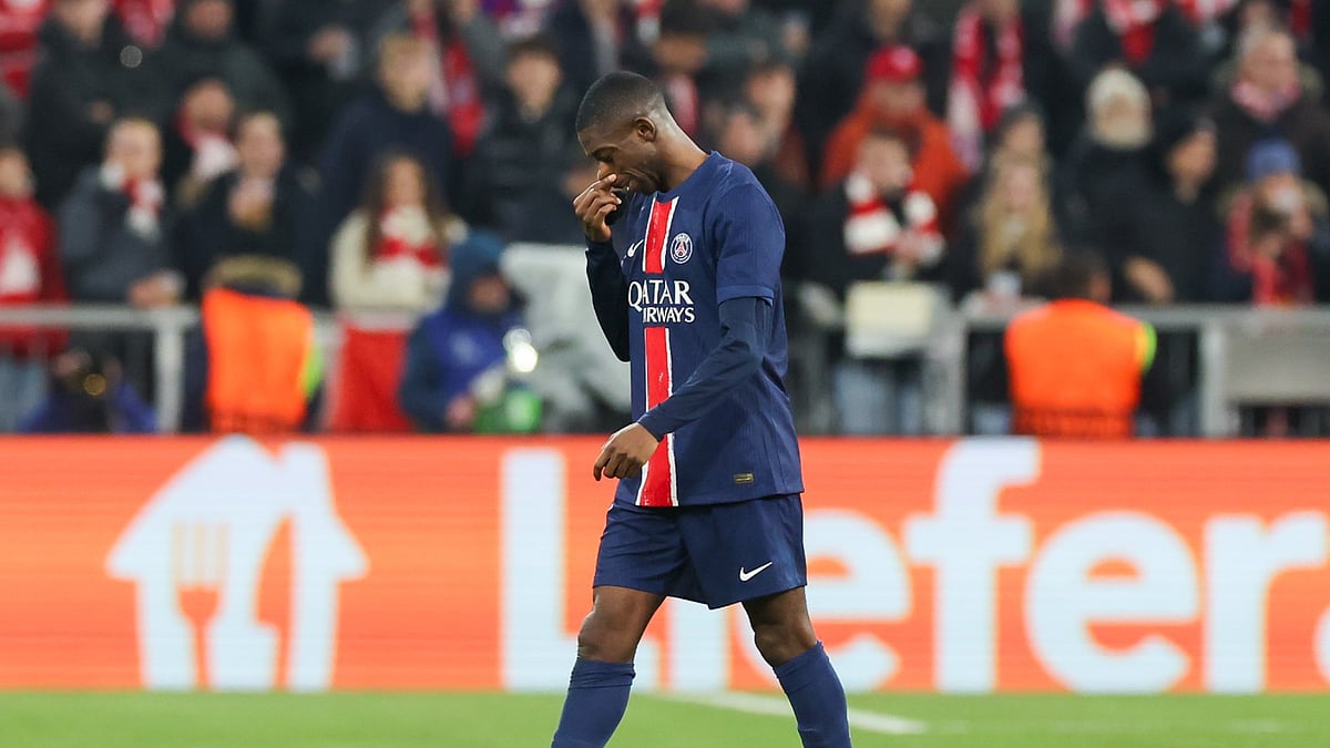 Ousmane Dembele saw red for PSG. - null