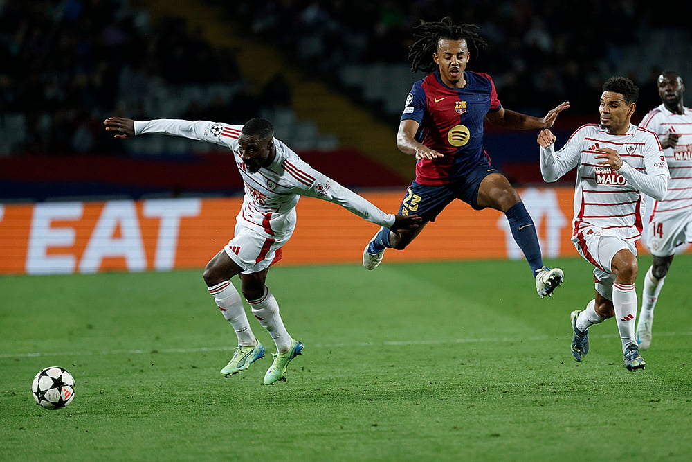 UEFA Champions League soccer Barcelona and Brest football gallery: Jules Kounde