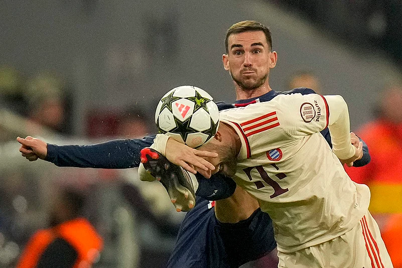 UEFA Champions League soccer FC Bayern and Paris Saint Germain football gallery: Konrad Laimer
