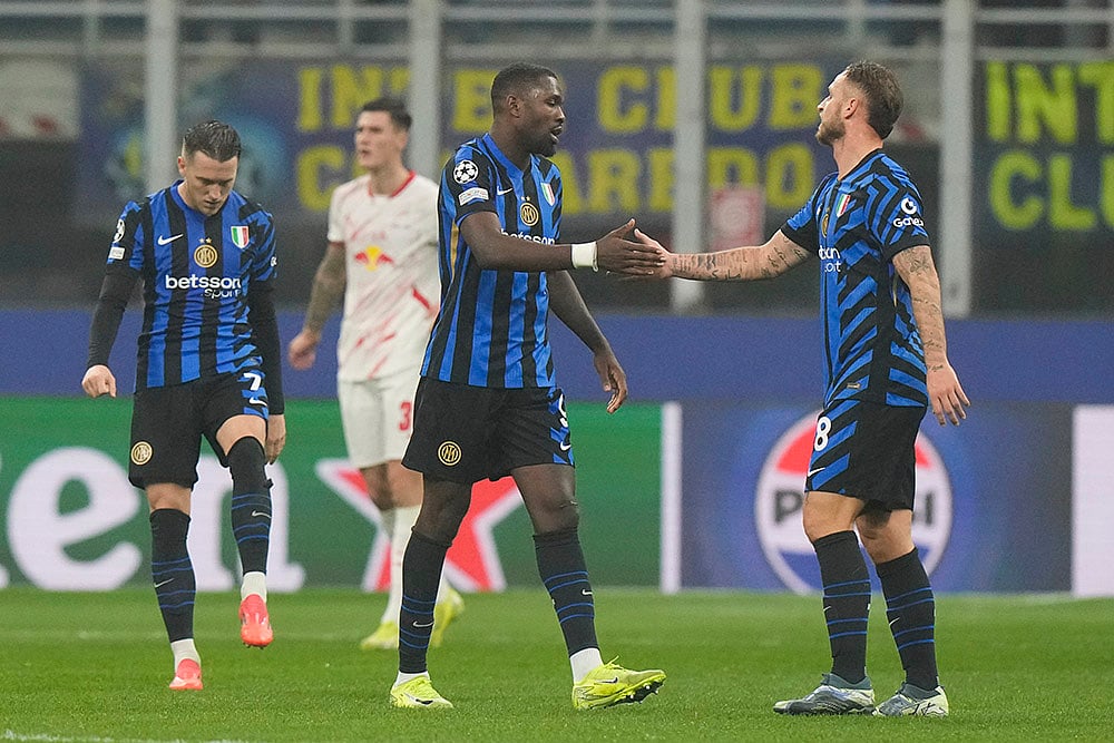 UEFA Champions League soccer Inter Milan vs Leipzig football gallery: Marcus Thuram