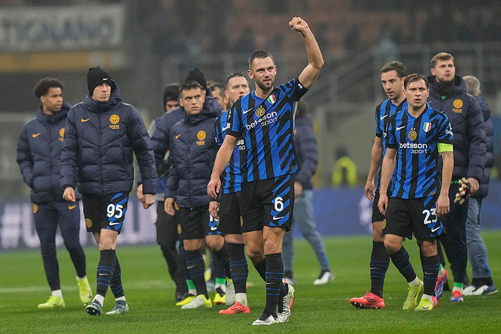 UEFA Champions League soccer Inter Milan vs Leipzig football gallery: Stefan de Vrij