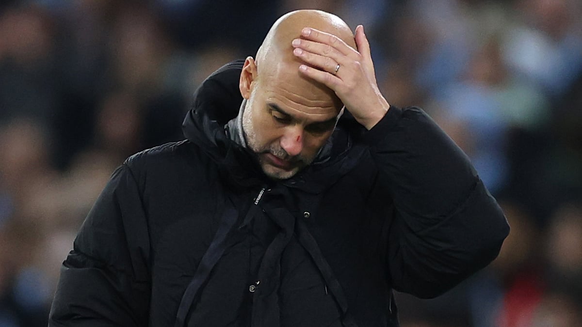 Pep Guardiola was in disbelief as Manchester City threw away a three-goal lead - null