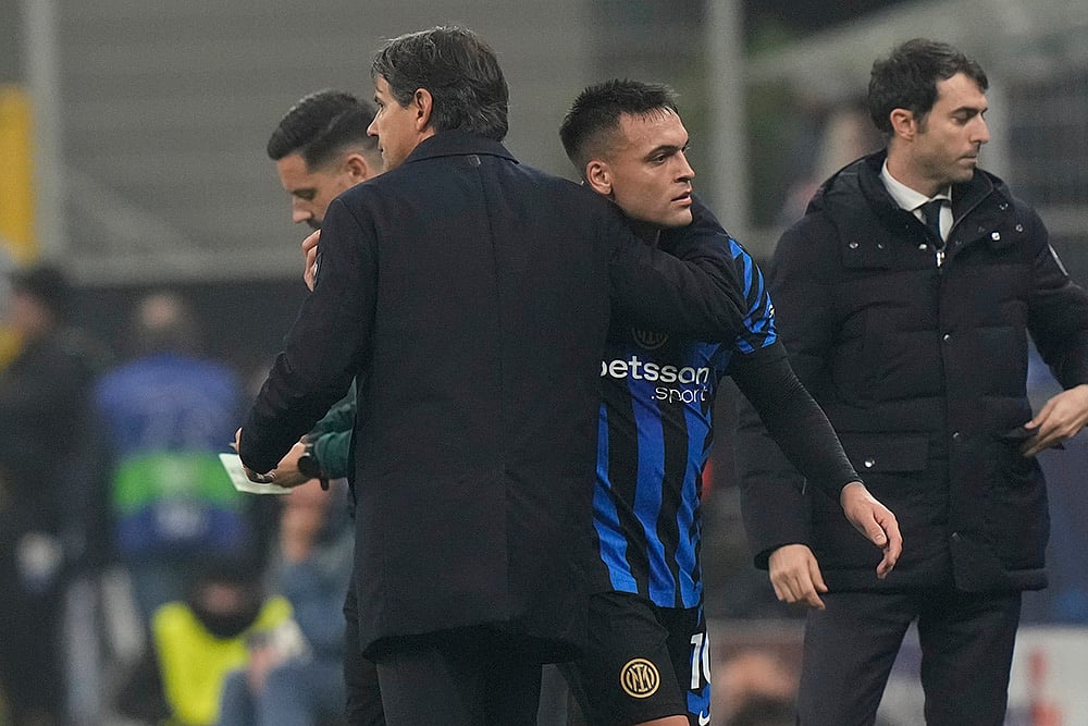 UEFA Champions League soccer Inter Milan vs Leipzig football gallery: Lautaro Martinez  