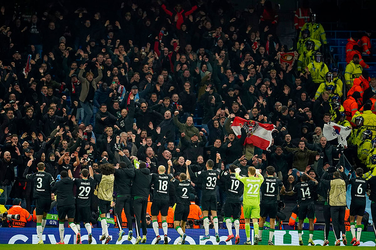 UEFA Champions League soccer Manchester City and Feyenoord gallery