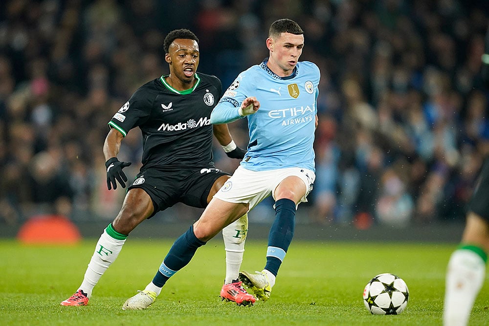 UEFA Champions League soccer Manchester City and Feyenoord gallery_Antoni Milambo