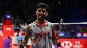 Photo: X | BAI Media : Indian shuttler Lakshya Sen.