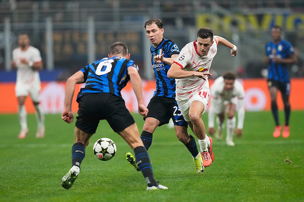 UEFA Champions League soccer Inter Milan vs Leipzig football gallery: Christoph Baumgartner 