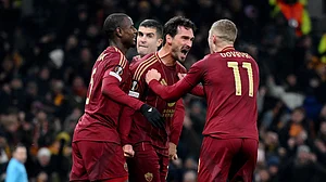 Mats Hummels celebrates his equaliser.