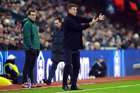Champions League 2024-25: Juventus head coach Thiago Motta gestures from the touchline
