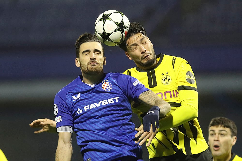 2024-25 UEFA Champions League soccer Dinamo Zagreb vs Dortmund football gallery: Sandro Kulenovic