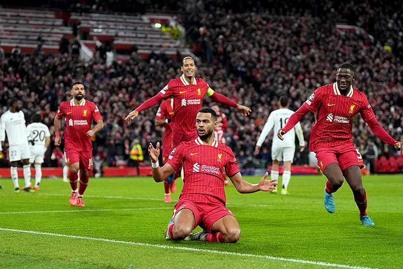 2024-25 UEFA Champions League soccer Liverpool Vs Real Madrid football gallery: Cody Gakpo