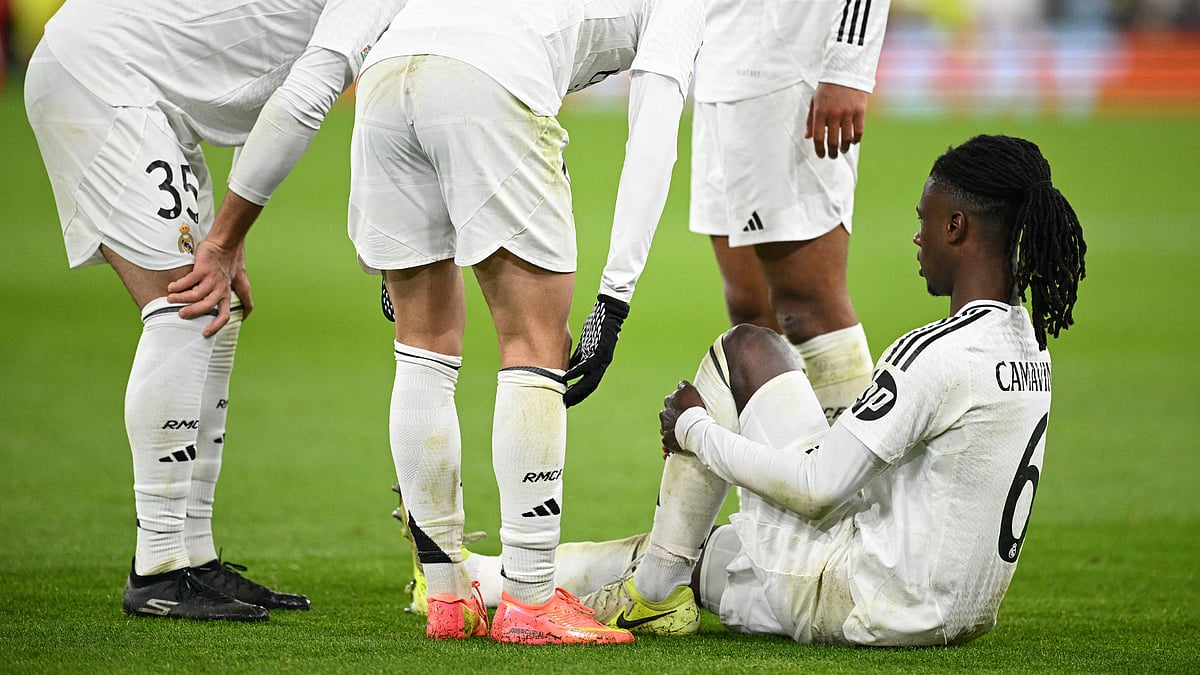 Eduardo Camavinga suffered a hamstring injury in Real Madrid's 2-0 loss to Liverpool