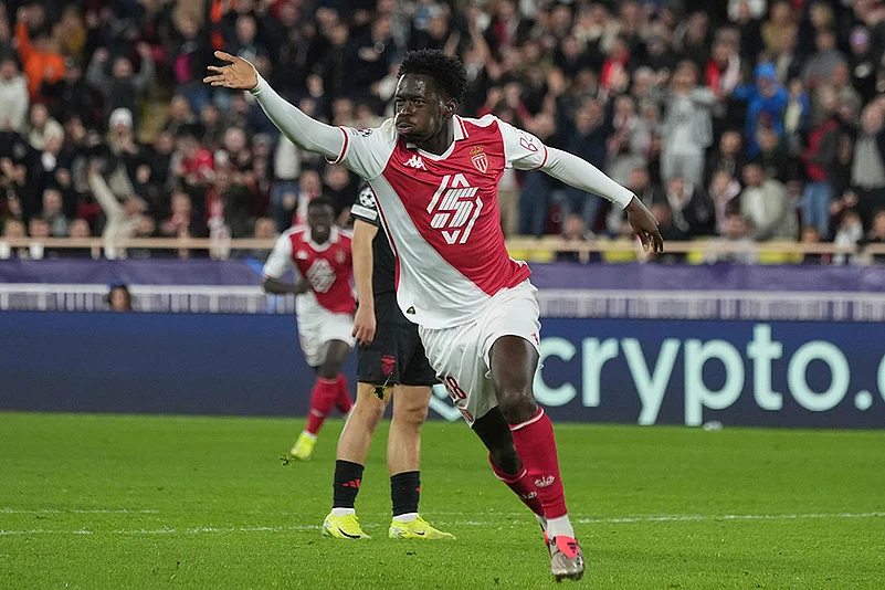 2024-25 UEFA Champions League soccer Monaco Vs Benfica football gallery: Soungoutou Magassa