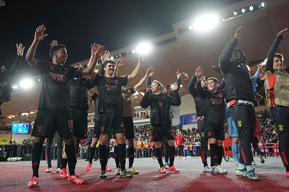 2024-25 UEFA Champions League soccer Monaco Vs Benfica football gallery