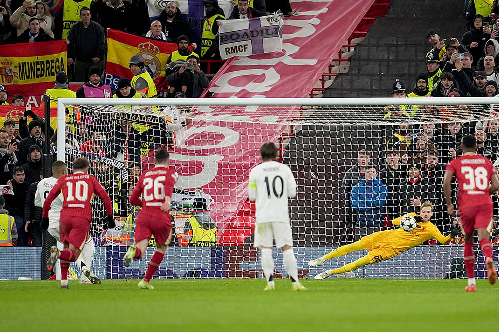 2024-25 UEFA Champions League soccer Liverpool Vs Real Madrid football gallery: Kylian Mbappe