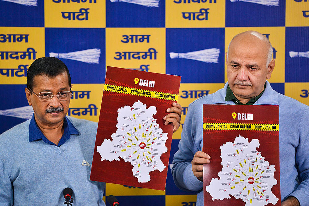 Arvind Kejriwal with Manish Sisodia 