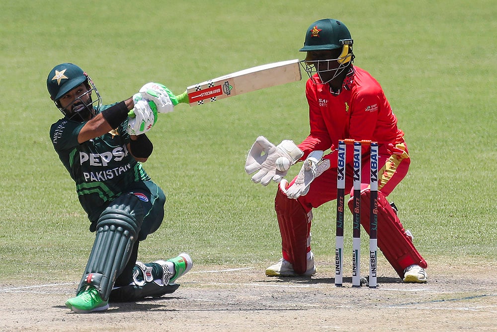 ZIM Vs PAK Cricket 3rd ODI at Queens Sports Club in Bulawayo, Zimbabwe:  Mohammad Rizwan