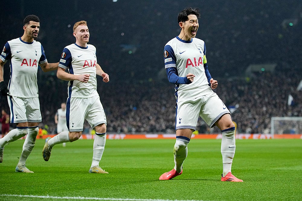 UEFA Europa League Soccer Tottenham Hotspur Vs AS Roma football gallery: Son Heung-min 