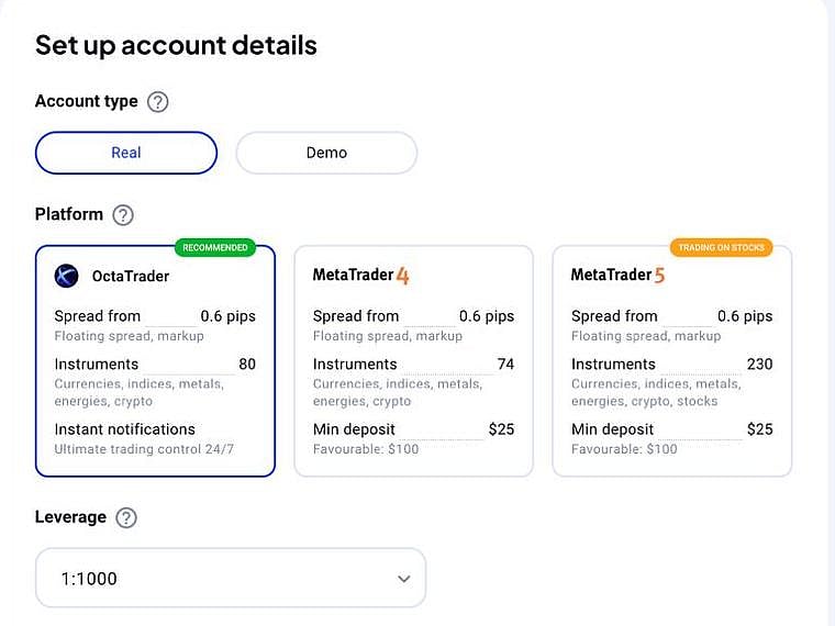 MetaTrader accounts