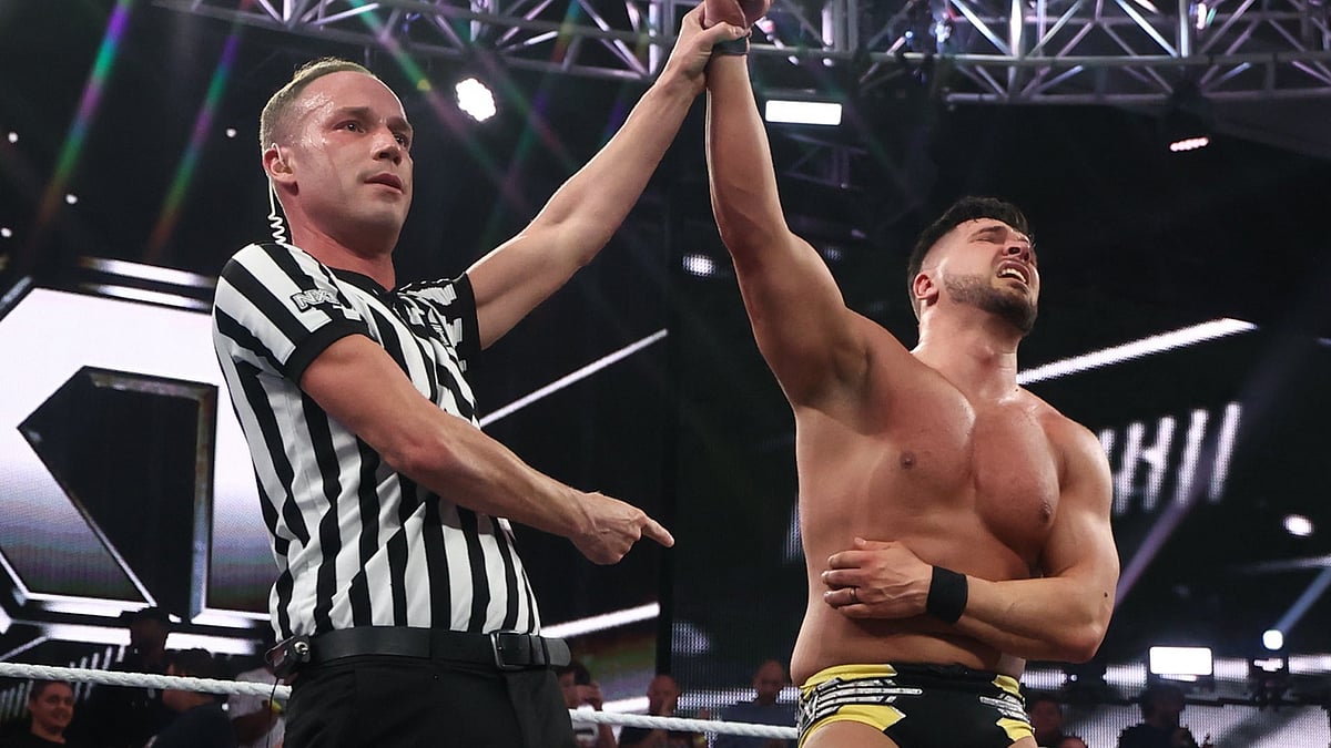 X/WWEIndia : A still from a match at the World Wrestling Entertainment (WWE).