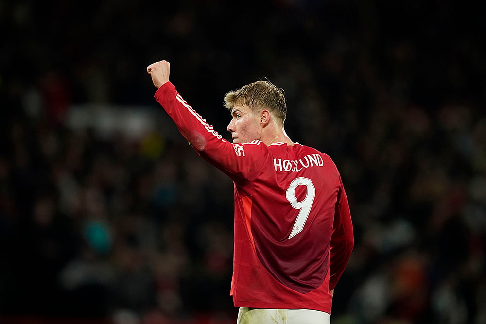 UEFA Europa League Soccer Manchester United Vs Bodo Glimt football gallery: Rasmus Hojlund 