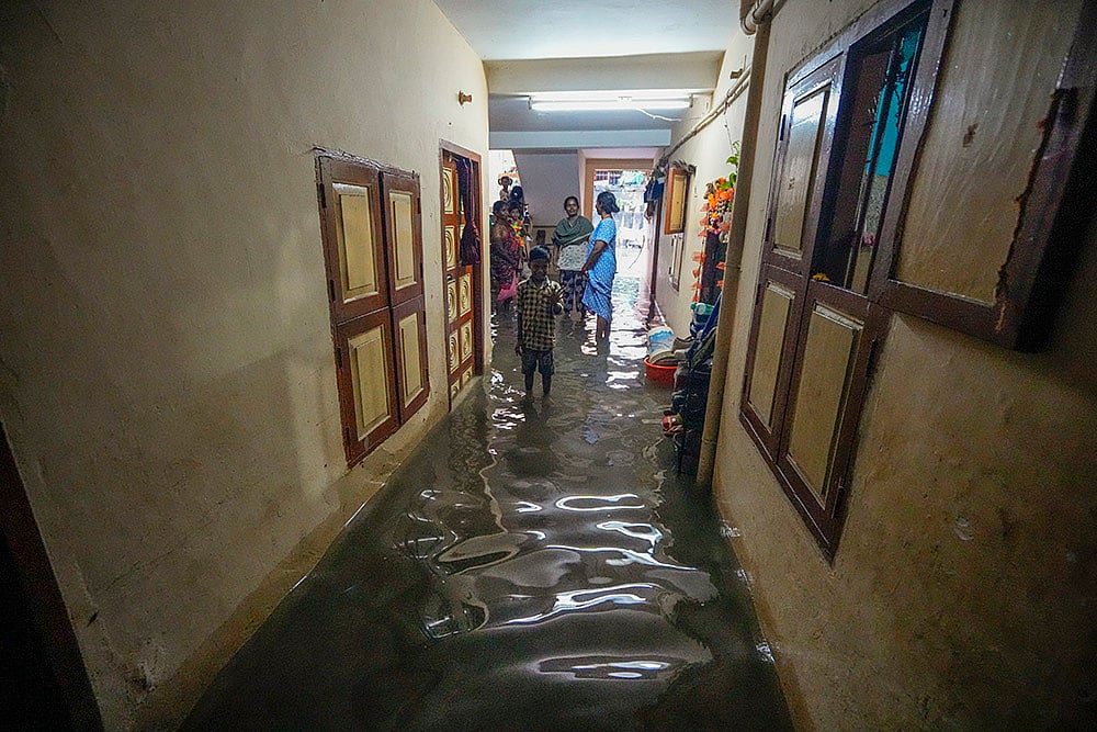 | Photo: PTI/R Senthilkumar : Cyclone Fengal: Rain in Chennai