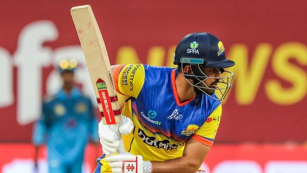 X/Varungiri0 : A still from the Syed Mushtaq Ali Trophy 2024 game.