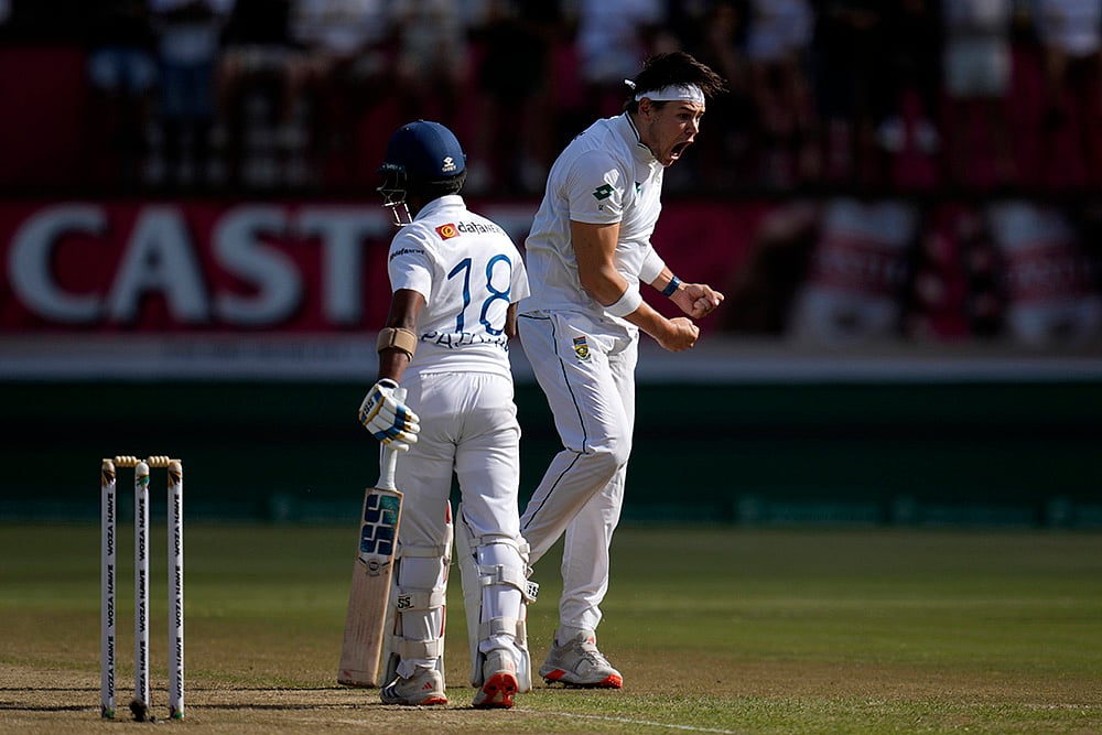 South Africa Vs Sri Lanka 1st Test cricket Day 3 photos from Durban: Gerald Coetzee
