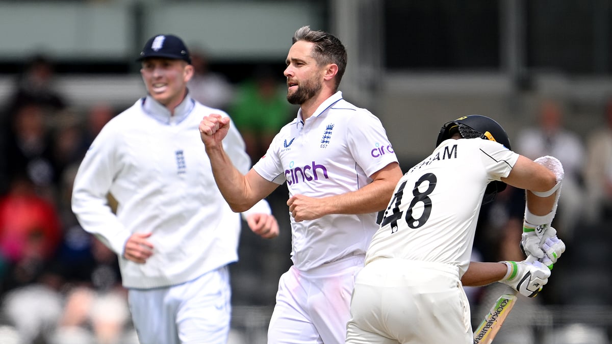 Chris Woakes took three wickets on day three of England's first Test against New Zealand
