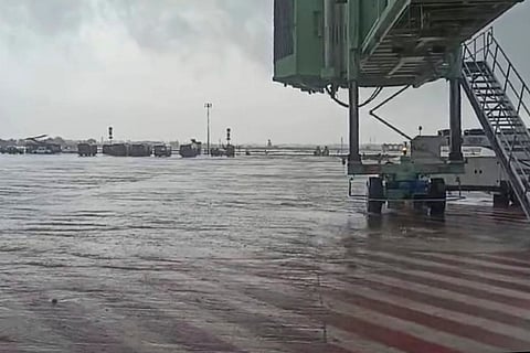 Cyclone Fengal:  Airport is seen inundated 