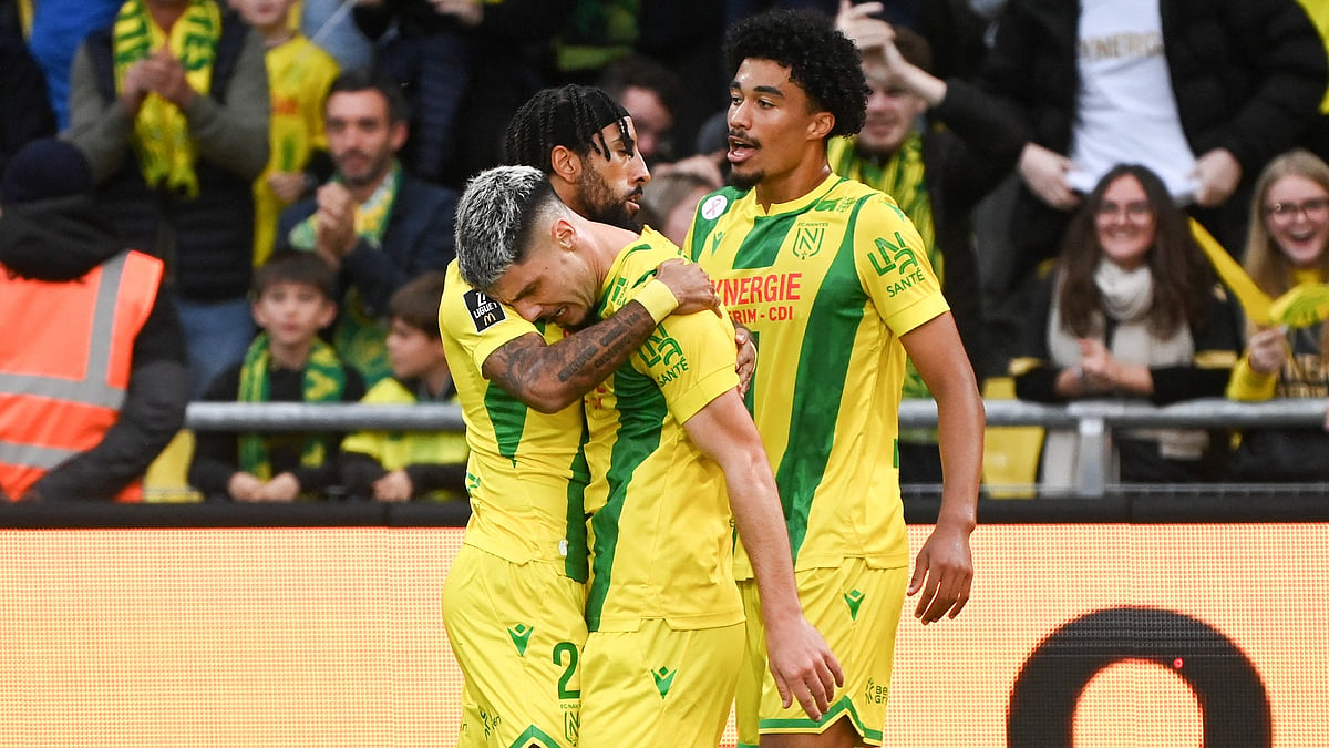 Nantes goalscorer Matthis Abline