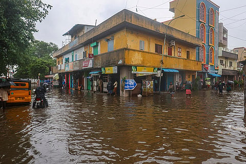 Waterlogging in Chennai due to Cyclone Fengal