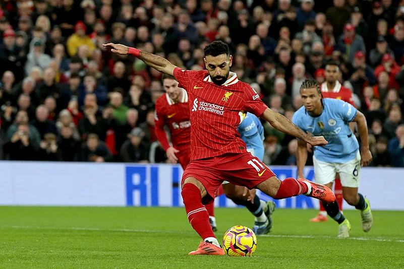 English Premier League soccer Liverpool vs Manchester City football photo: Mohamed Salah