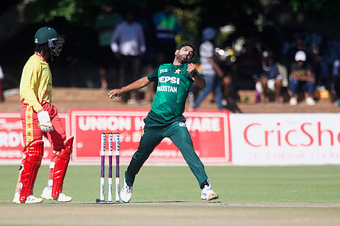 ZIM vs PAK 1st T20 Cricket: Pakistan's Haris Rauf bowls