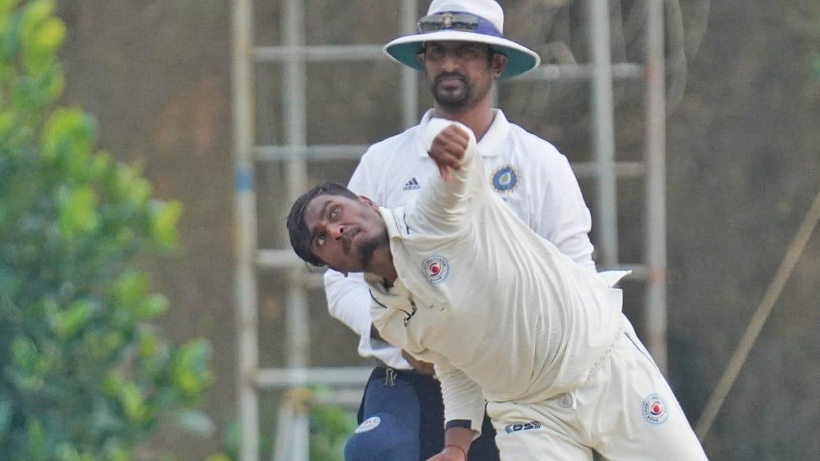 X/BCCI Domestic : Suman Kumar of Bihar in action.