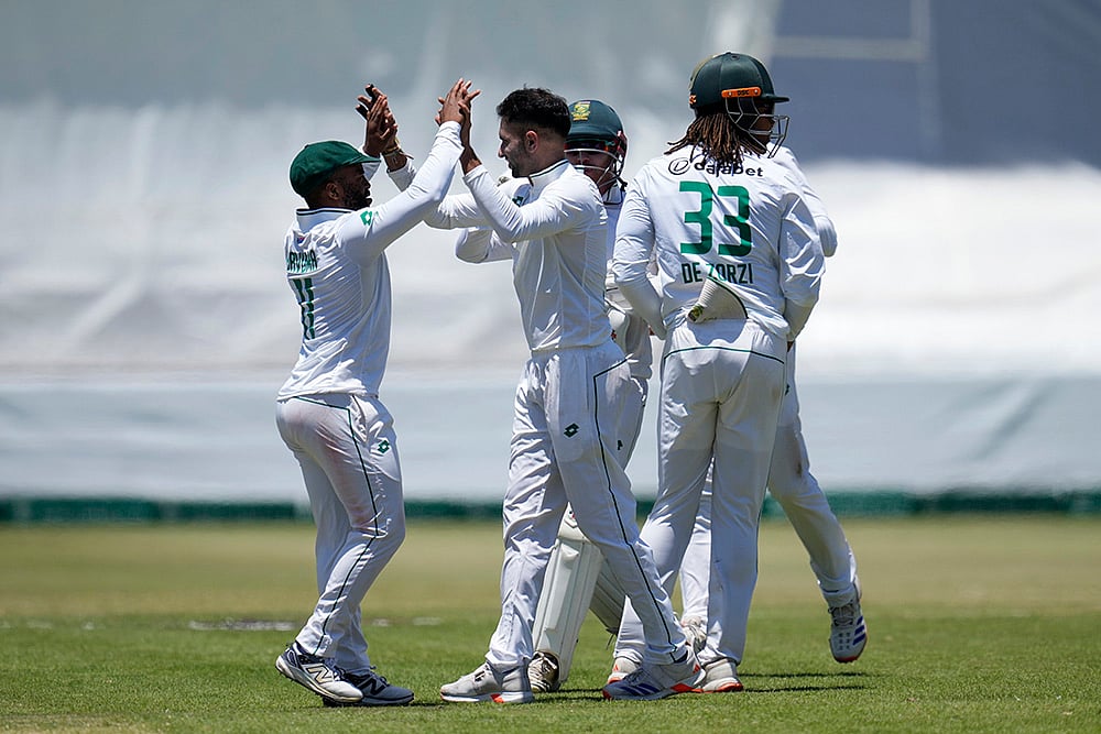 South Africa vs Sri Lanka 1st Cricket Test match Day 4 photo: Keshav Maharaj