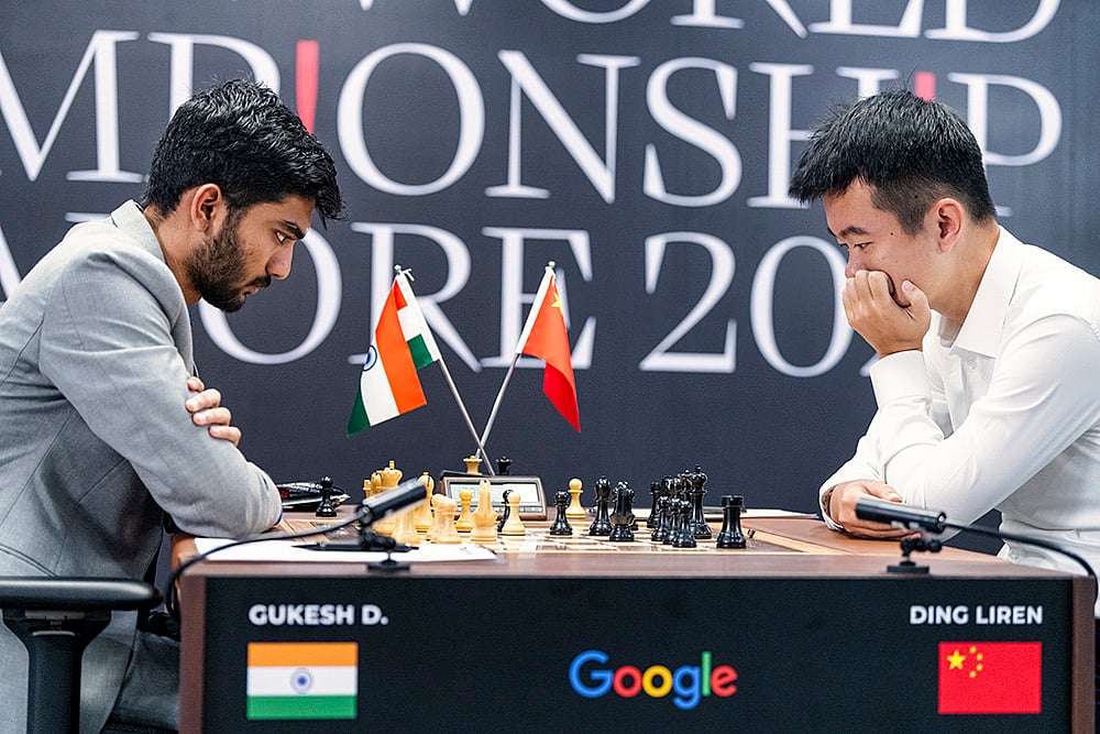 FIDE World Chess Championship 2024 Ding Liren vs D Gukesh photo gallery:  6