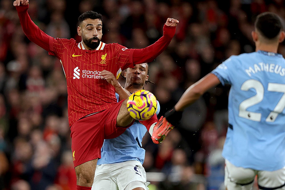 English Premier League soccer Liverpool vs  Manchester City football photo: Nathan Ake