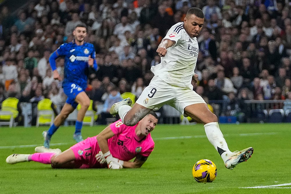 Spain La liga Soccer Real Madrid vs Getafe football photo gallery: Kylian Mbappe 